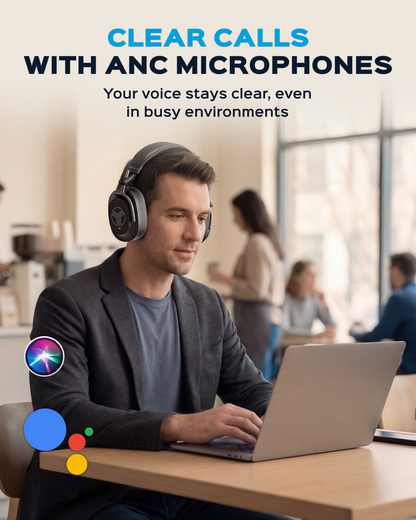 TREBLAB U5 Hybrid Active Noise Cancelling Headphones