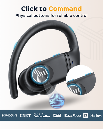 TREBLAB X4 Wireless Earbuds with Earhooks