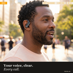 TREBLAB X3 Pro Wireless Earbuds with Earhooks