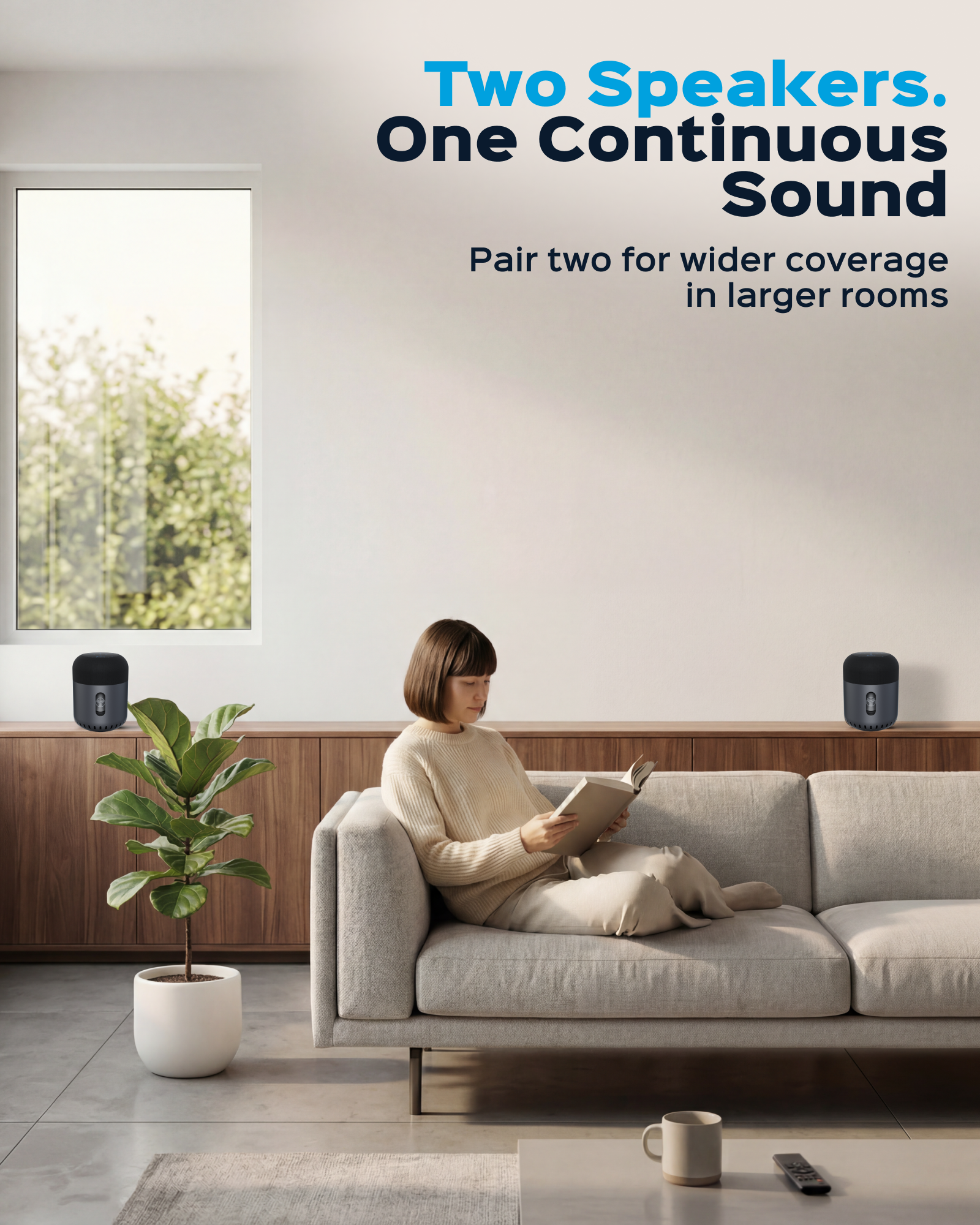 TREBLAB HD-360 Pro Premium Wireless Speaker with 5 Active Drivers and 8 Passive Radiators