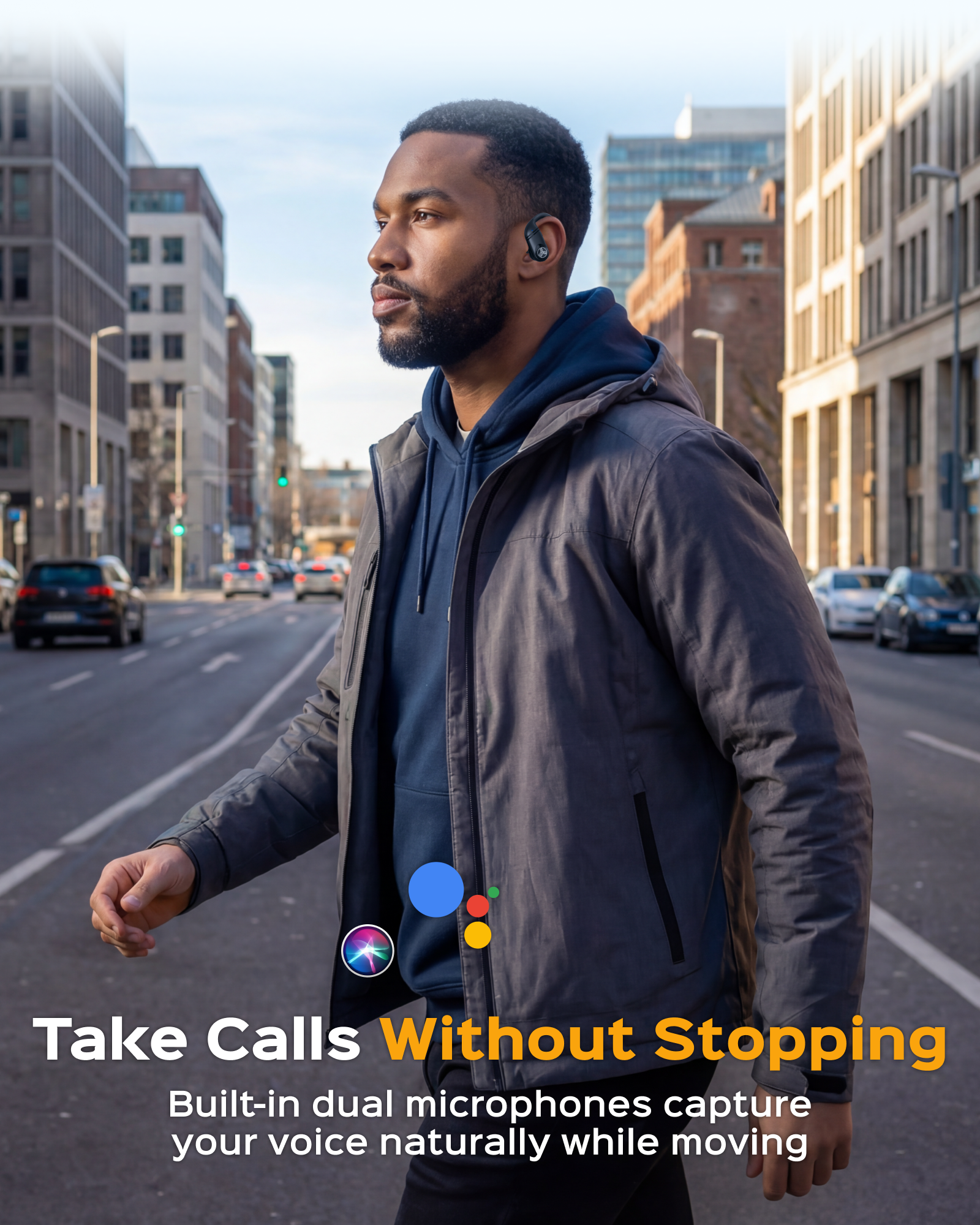 TREBLAB X4 Wireless Earbuds with Earhooks