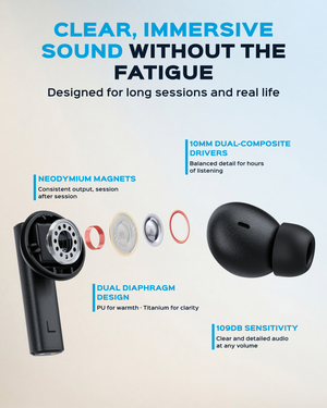 TREBLAB X8 Noise Cancelling Wireless Earbuds