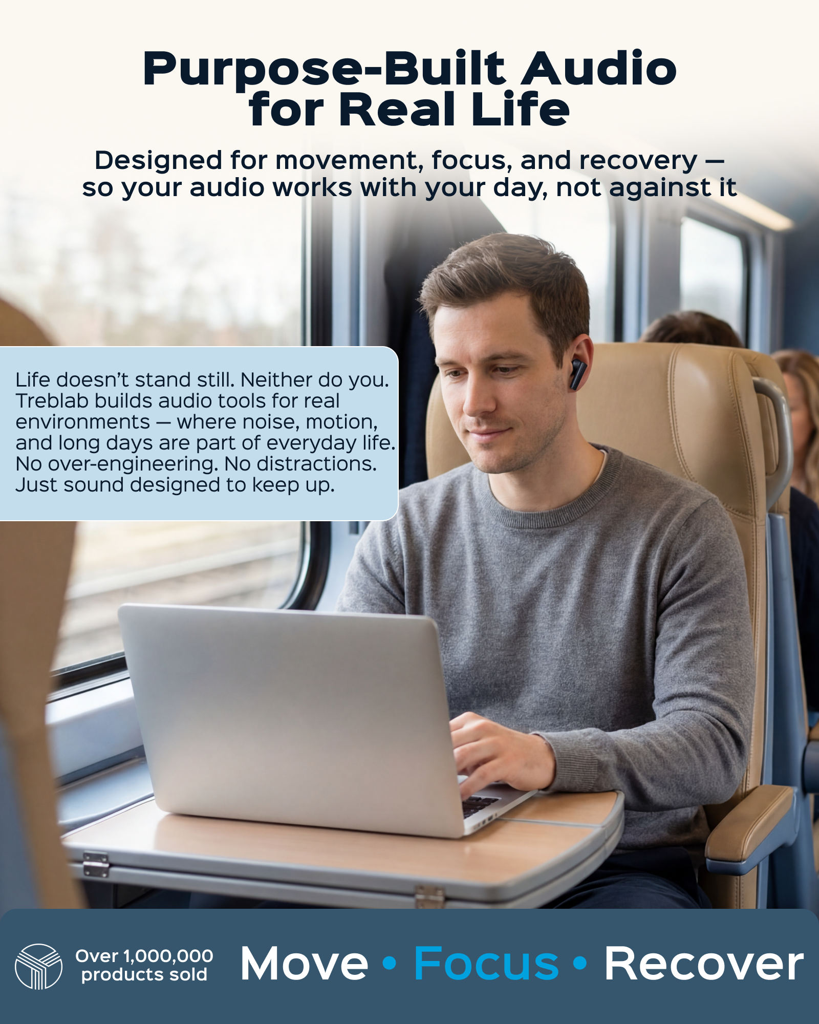 TREBLAB X8 Noise Cancelling Wireless Earbuds