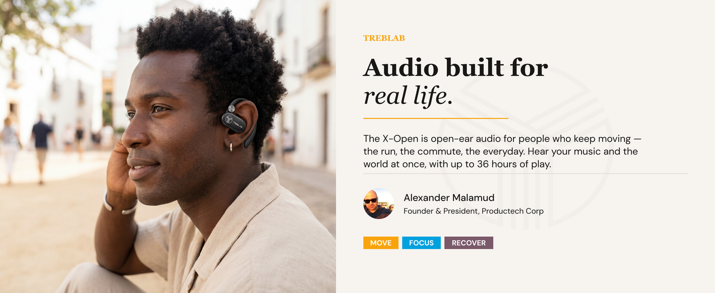 TREBLAB X-Open Open Ear Wireless Earbuds — A+ 1
