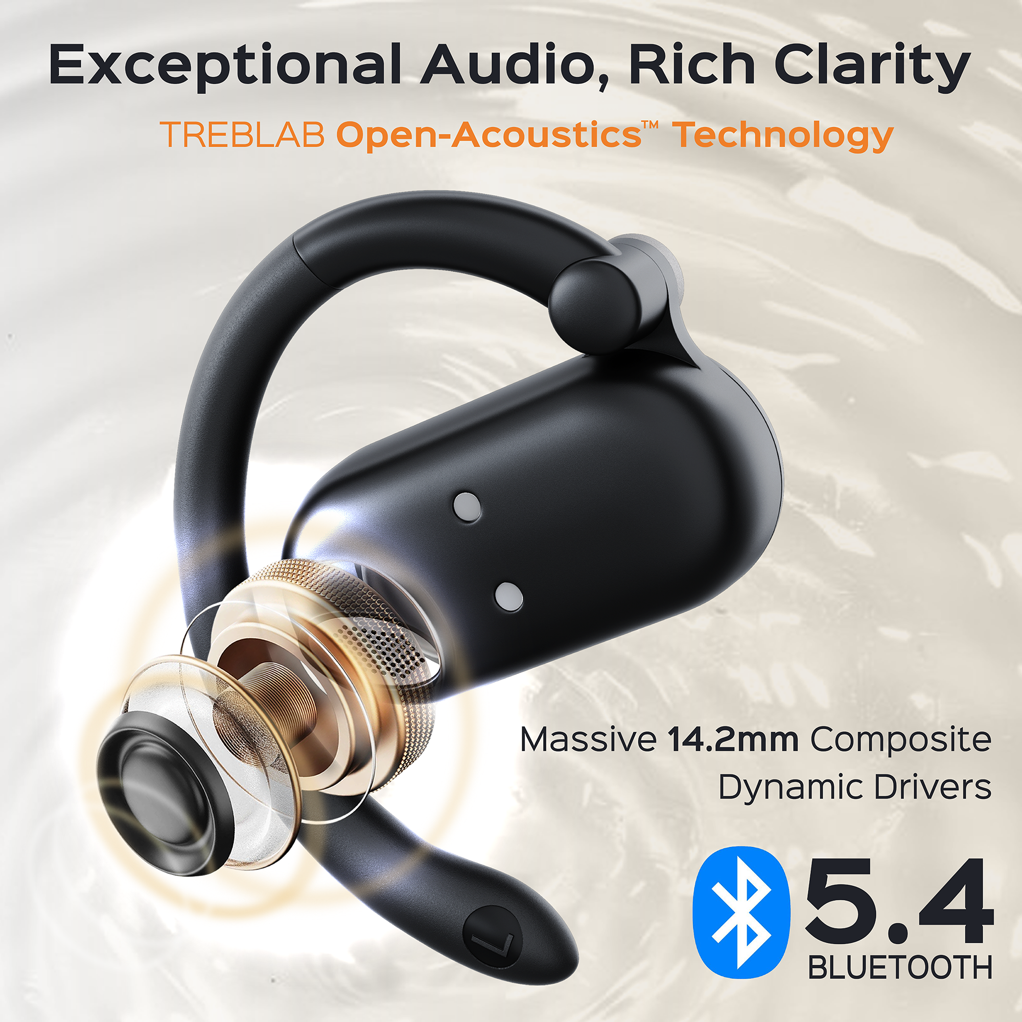 TREBLAB X-Open Open Ear Wireless Earbuds