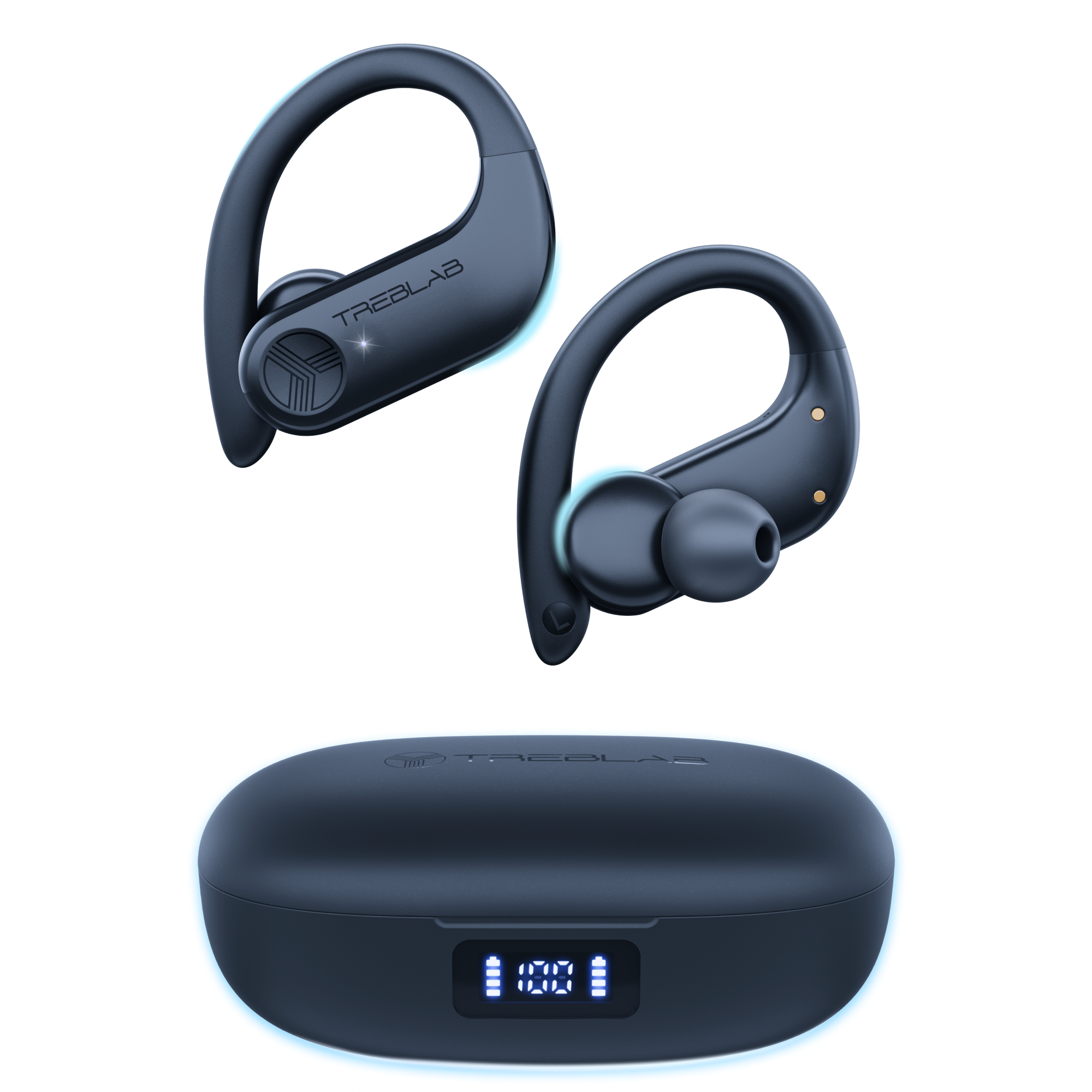 TREBLAB X3 Pro Wireless Earbuds with Earhooks
