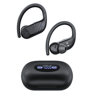 TREBLAB X3-Pro Earbuds Wireless Bluetooth, Earhook IPX5 11H Powerbank | Bluetooth Running Headphones, gaming mode 60ms, wireless charging case, secure earhook, ENC mics, BT 5.4, 9g ultra-light