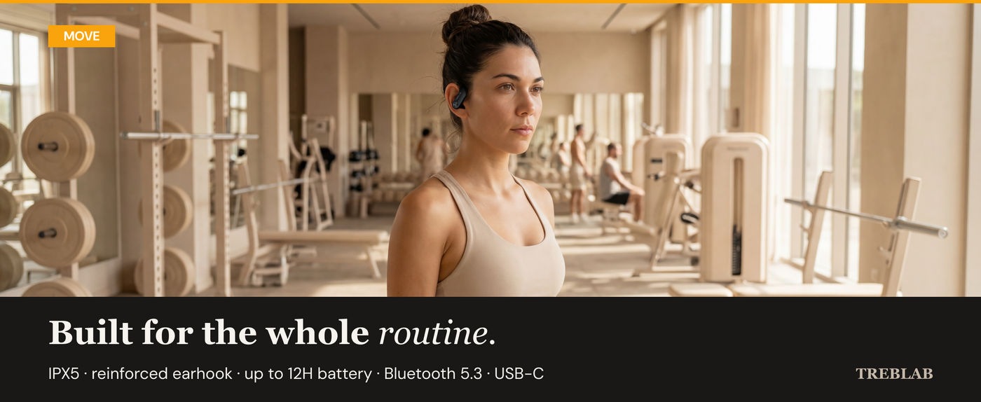 TREBLAB X3 Pro Wireless Earbuds with Earhooks — A+ 2