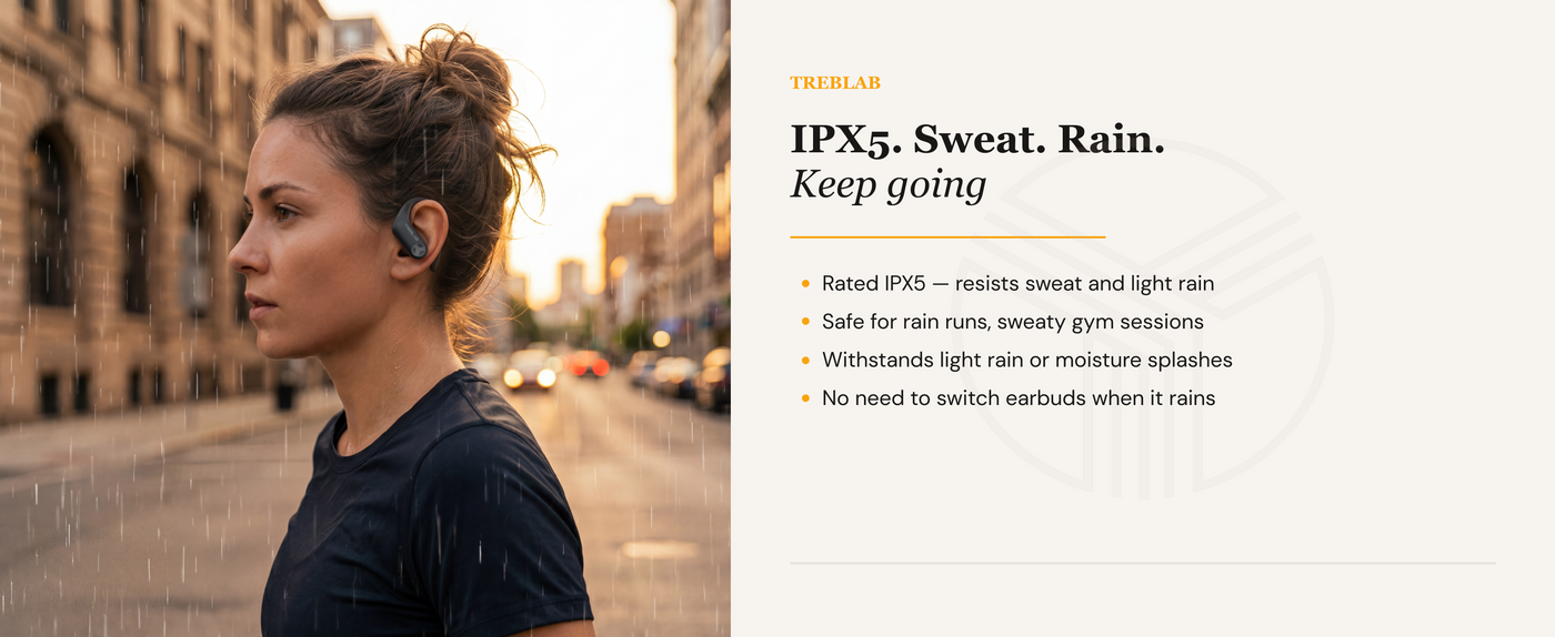 TREBLAB X3 Pro Wireless Earbuds with Earhooks — A+ 3