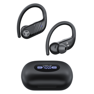 TREBLAB X3-Pro Earbuds Wireless Bluetooth, Earhook IPX5 11H Powerbank | Bluetooth Running Headphones, gaming mode 60ms, wireless charging case, secure earhook, ENC mics, BT 5.4, 9g ultra-light