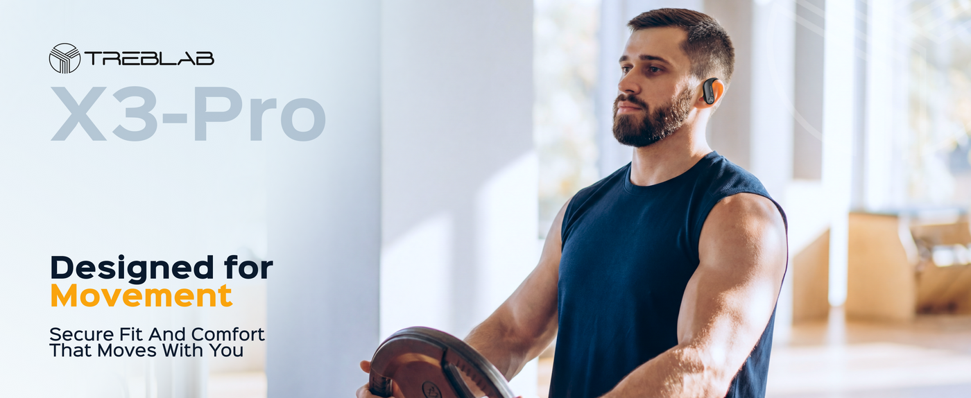 TREBLAB X3 Pro Wireless Earbuds with Earhooks — A+ 1