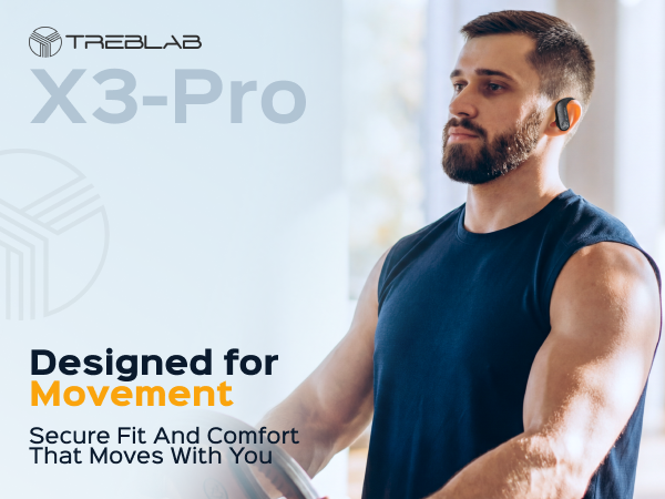 TREBLAB X3 Pro Wireless Earbuds with Earhooks — A+ 1 mobile