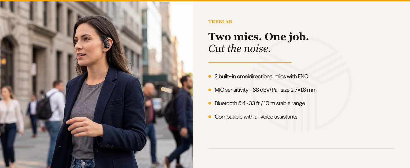 TREBLAB X4 Wireless Earbuds with Earhooks — A+ 6