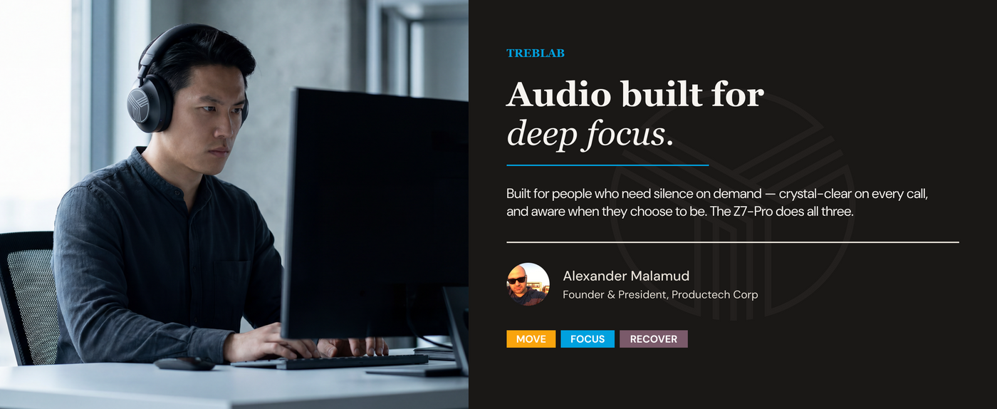 TREBLAB Z7 Pro Hybrid Active Noise Cancelling Headphones — A+ 1