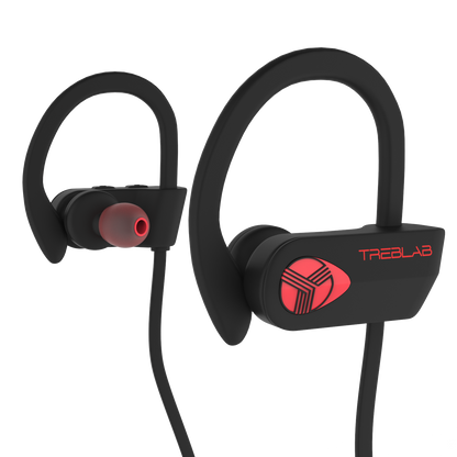 Black/Red trelab xr500 waterproof earbuds