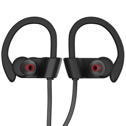Black/Red trelab xr500 true wireless earbuds
